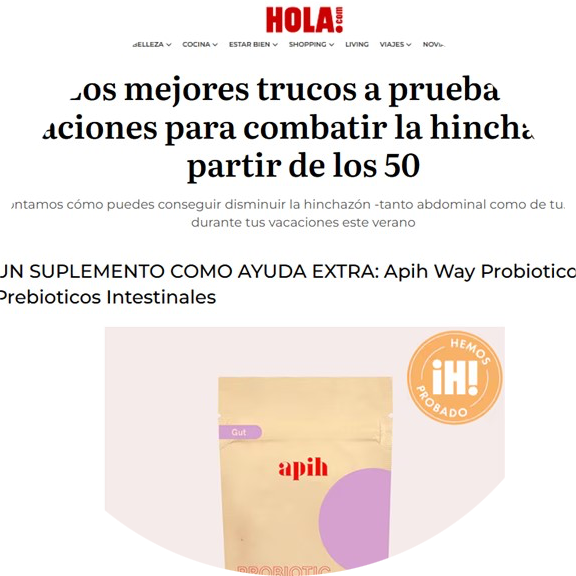 Cómo evitar la hinchazón en vacaciones (y por qué Apih puede ser tu mejor aliado)