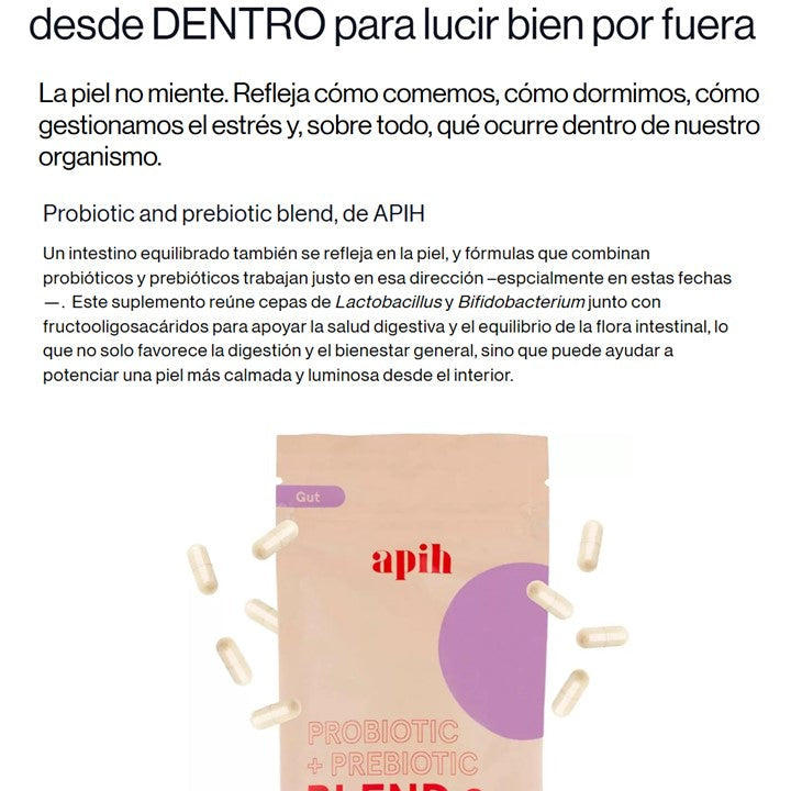 Nutricosmética: cuida tu piel desde dentro con probióticos + prebióticos